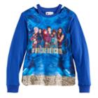 Disney D-signed Descendants 2 Girls 7-16 #wickedlycool Sequin Hem Top, Size: Large, Brt Blue