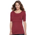 Maternity A:glow Empire Popover Nursing Top, Women's, Size: S-mat, Dark Red