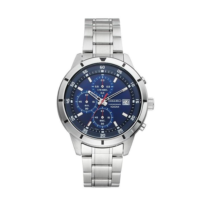 Seiko Men's Stainless Steel Chronograph Watch - Sks559, Silver