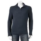 Big & Tall Croft & Barrow&reg; Classic-fit 5gg Quarter-zip Sweater, Men's, Size: 3xb, Dark Blue