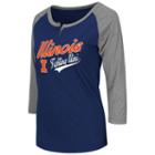 Women's Campus Heritage Illinois Fighting Illini Meridian Baseball Tee, Size: Xxl, Med Orange
