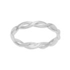 Sterling Silver Twist Midi Ring, Women's, Size: 4, Grey