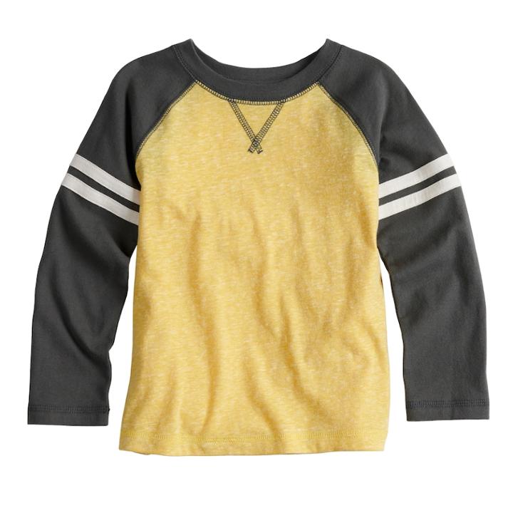 Baby Boy Jumping Beans&reg; Striped Raglan Tee, Size: 24 Months, Gold