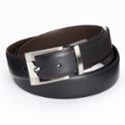 Big & Tall Apt. 9&reg; Reversible Milled Grain Feather-edge Belt, Men's, Size: 52, Grey (charcoal)