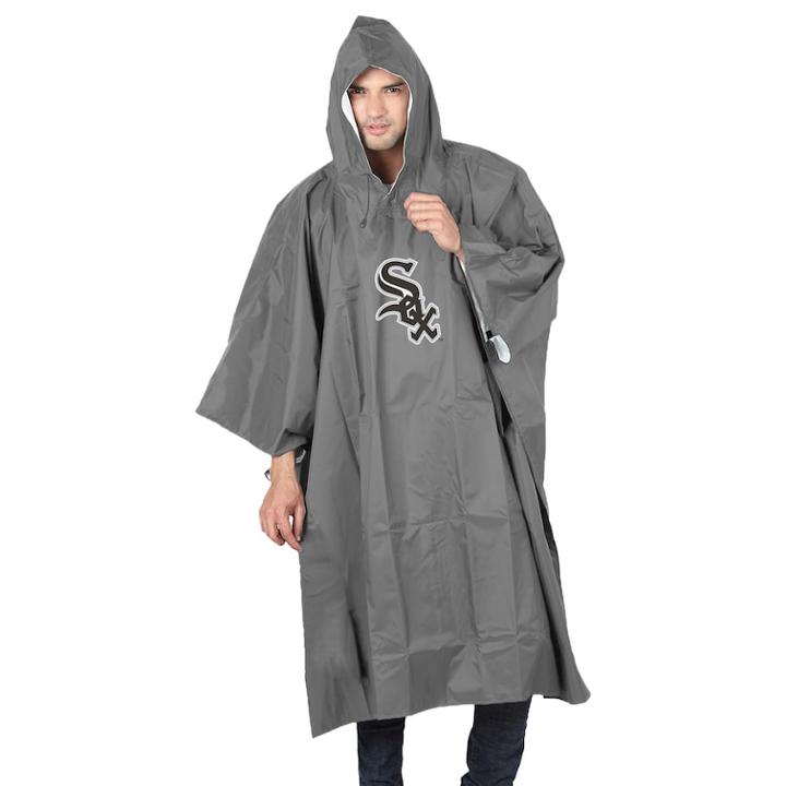 Adult Northwest Chicago White Sox Deluxe Poncho, Adult Unisex, Gray