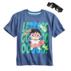 Boys 4-7 Ryan's World Let's Go! 3-d Superhero Graphic Tee & Goggles Set, Size: M 5-6, Blue (navy)