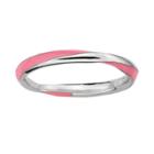 Stacks And Stones Sterling Silver Pink Enamel Twist Stack Ring, Women's, Size: 10