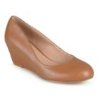 Journee Collection Dolup Women's Wedge Loafers, Girl's, Size: 7.5, Beig/green (beig/khaki)