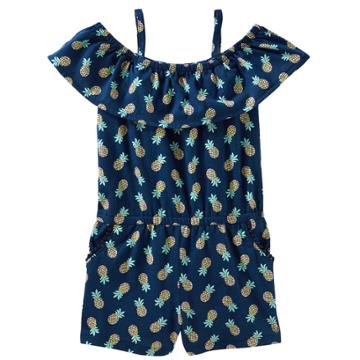 Toddler Girl Oshkosh B'gosh&reg; Print Off-the-shoulder Romper, Size: 5t, Pineapple Navy