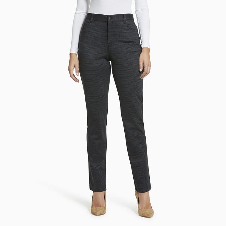 Women's Gloria Vanderbilt Amanda Slimming Tapered Ponte Pants, Size: 16 Avg/reg, Black