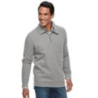 Men's Croft & Barrow&reg; Classic-fit Stretch Fleece Quarter-zip Pullover, Size: Xl, Med Grey