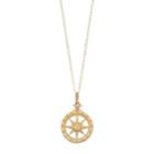 10k Gold Compass Pendant Necklace, Women's, Size: 18