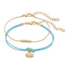 Lc Lauren Conrad Seashell Friendship Bracelet Set, Women's, Blue