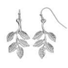 Lc Lauren Conrad Leafy Vine Nickel Free Drop Earrings, Women's, Silver