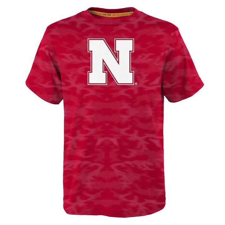 Boys 8-20 Nebraska Cornhuskers Vector Dri-tek Tee, Size: L 14-16, Dark Red