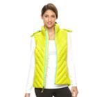 Women's Tek Gear&reg; Hooded Puffer Vest, Size: Medium, Med Green