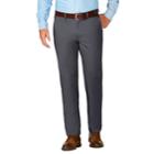 Men's J.m. Haggar Luxury Comfort Slim-fit 4-way Stretch Flat-front Casual Pants, Size: 33x32, Silver