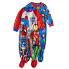 Toddler Boy Marvel Super Hero Adventures 2-pack Spider-man, Iron Man, Captain America & The Hulk Fleece Footed Pajamas, Size: 3t, Multicolor