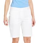 Women's Izod Midrise Bermuda Shorts, Size: 6, White