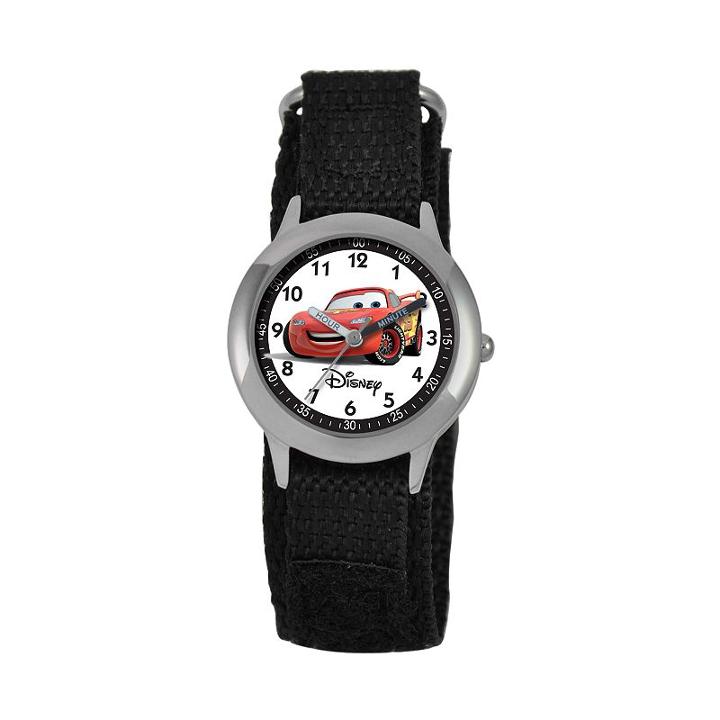 Disney / Pixar Cars Lightning Mcqueen Kids' Time Teacher Watch, Boy's, Black, Durable