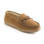 Hideaways By L.b. Evans Morgan Men's Suede Moccasin Slippers, Size: 8 Wide, Beig/green (beig/khaki)