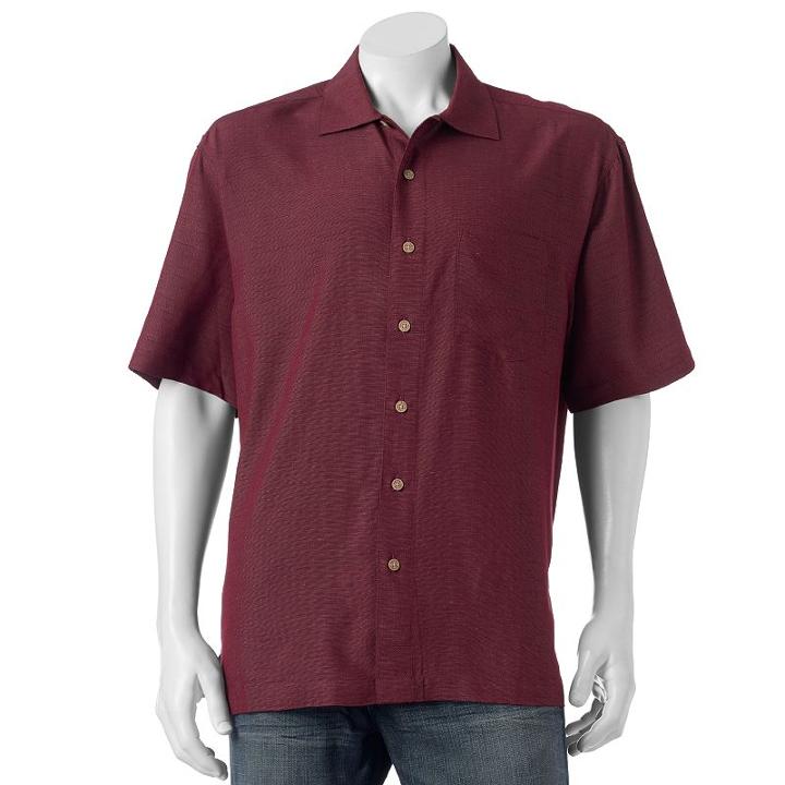 Men's Batik Bay Classic-fit Textured Button-down Shirt, Size: Large, Drk Purple