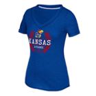 Women's Adidas Kansas Jayhawks Laural Tee, Size: Medium, Blue