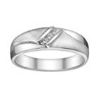 Platina 4 Diamond Accent Wedding Ring - Men, Size: 9, White