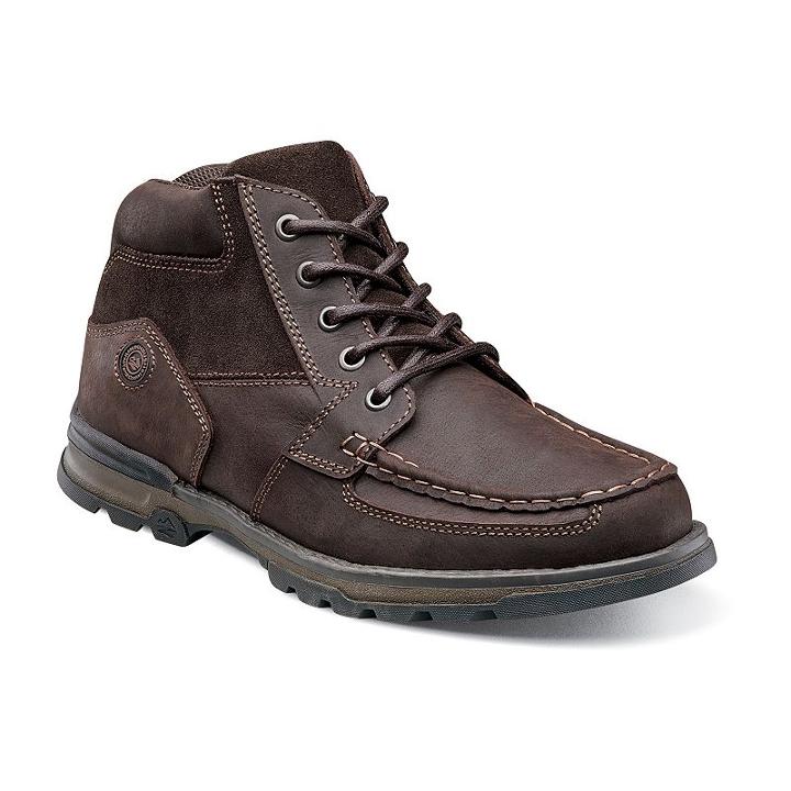 Nunn Bush Pershing Men's Moc Toe Casual Boots, Size: Medium (9.5), Brown