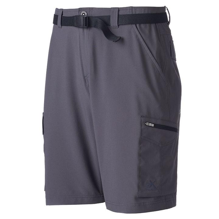 Men's Zeroxposur Stretch Performance Hybrid Belted Cargo Shorts, Size: 40, Med Blue