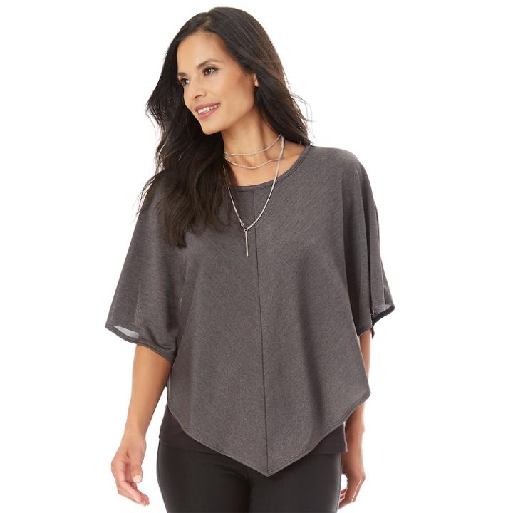 Women's Apt. 9&reg; Textured Pullover, Size: Small, Dark Grey