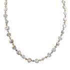 Sterling Silver Freshwater Cultured Pearl And Gemstone Necklace, Women's, Multicolor