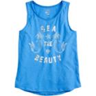 Girls 7-16 & Plus Size So&reg; Graphic Tank, Size: 16, Med Blue