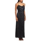 Women's Chaps Sequin Evening Gown, Size: 14, Black