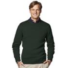 Men's Chaps Classic-fit Solid Crewneck Sweater, Size: Large, Green