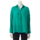 Women's Apt. 9&reg; Drop-shoulder Chiffon Top, Size: Small, Turquoise/blue (turq/aqua)