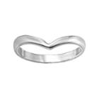 Itsy Bitsy Sterling Silver Chevron Pinky Ring, Women's, Size: 3, Grey