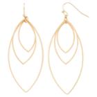 Lc Lauren Conrad Textured Marquise Drop Nickel Free Earrings, Women's, Gold