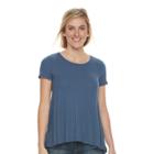 Women's Sonoma Goods For Life&trade; Textured Swing Tee, Size: Large, Dark Blue