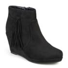 Journee Collection Ela Women's Wedge Ankle Boots, Girl's, Size: 11, Black