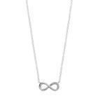 Love This Life Sterling Silver Crystal Infinity Necklace, Women's