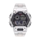 Casio Men's Stainless Steel Digital World Time Chronograph Watch - Ae1400whd-1av, Size: Xl, Grey