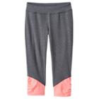 Girls 7-16 & Plus Size So&reg; Sparkle Ruched Capri Leggings, Girl's, Size: 18 1/2, Brt Pink