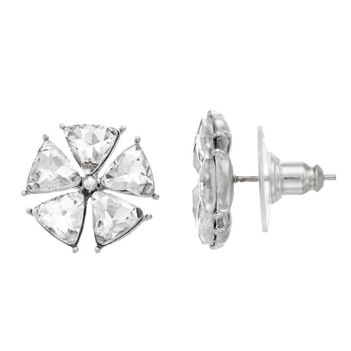 Lc Lauren Conrad Pinwheel Nickel Free Stud Earrings, Women's, Silver