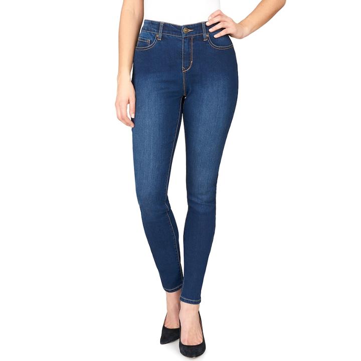 Petite Gloria Vanderbilt Curvy Fit Mid-rise Skinny Jeans, Women's, Size: 8p - Short, Med Blue