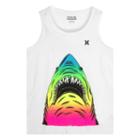 Boys 4-7 Hurley Colorful Shark Graphic Tank Top, Size: 7, White