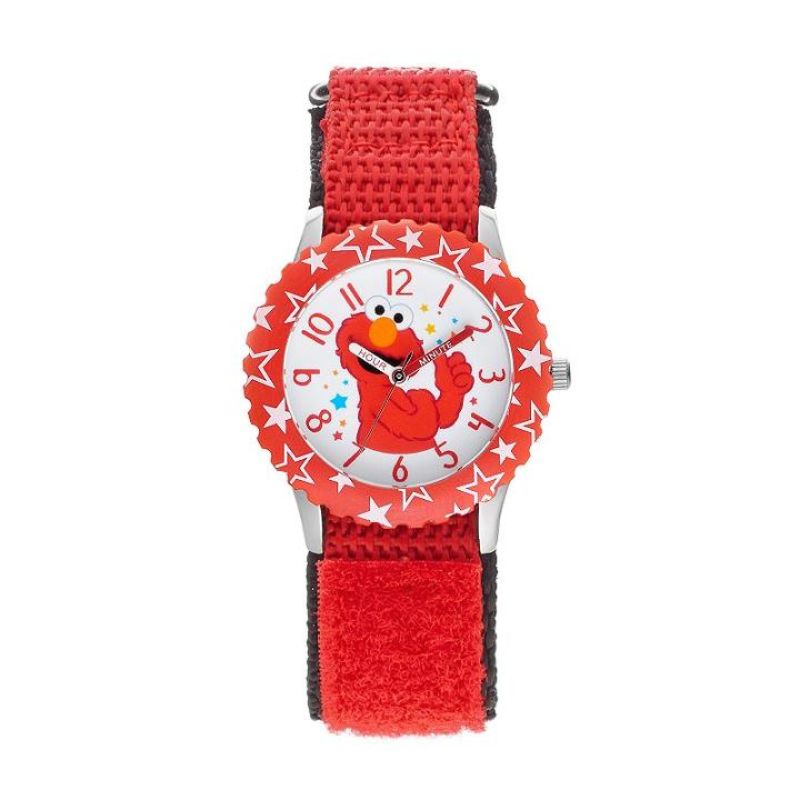 Sesame Street Elmo Kids' Time Teacher Watch, Adult Unisex, Red