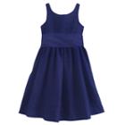 Chaps Eyelet Dress - Girls 7-16, Size: 7, Blue