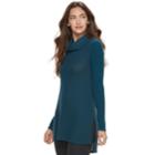 Women's Sonoma Goods For Life&trade; Textured Cowlneck Tunic, Size: Small, Dark Blue