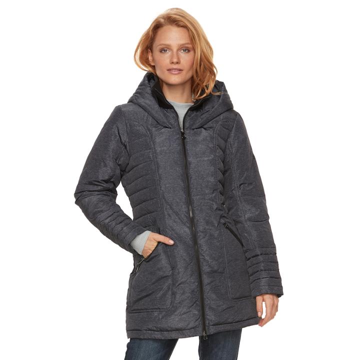 Women's Zeroxposur Long Quilted Jacket, Size: Small, Oxford